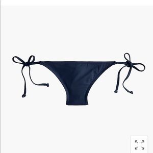 Jcrew brand new navy string tie bikini bottom